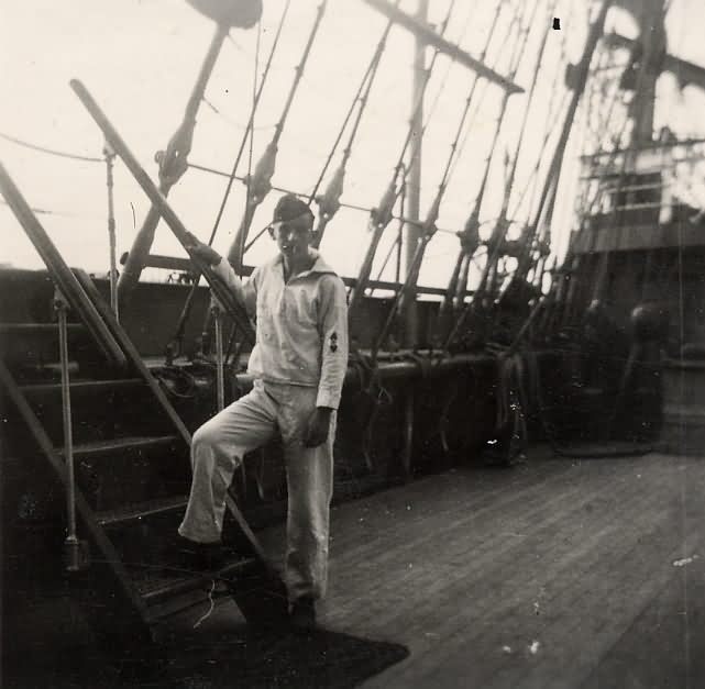 Alf auf dem Segelschulschiff Horst Wessel, 1942